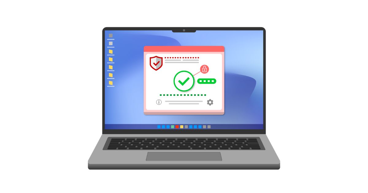 セキュリティ対策を施したパソコンのイメージ